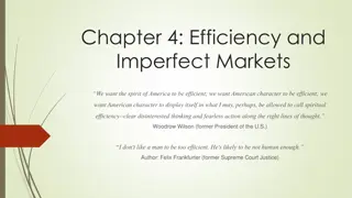 Efficiency and Imperfect Markets Overview