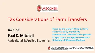 Tax Considerations for Farm Asset Transfers