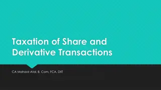 Taxation Guidelines for Share and Derivative Transactions by CA Mahavir Atal