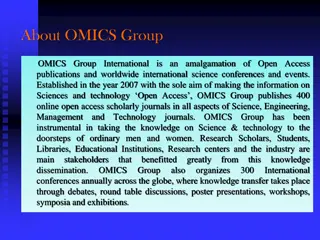 OMICS Group: Advancing Science and Technology Worldwide