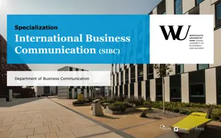 Specialization in International Business Communication (SIBC)