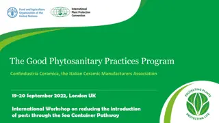 The Good Phytosanitary Practices Program by Confindustria Ceramica