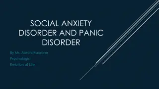 Social Anxiety Disorder and Panic Disorder