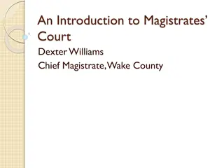 Magistrates Court: Roles and Responsibilities