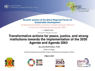 Transformative Actions for Peace, Justice, and Strong Institutions in Africa