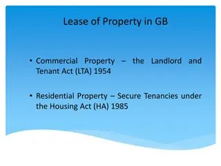 Overview of Lease and Tenancy Laws in Great Britain