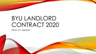 BYU Landlord Contract 2020 Updates