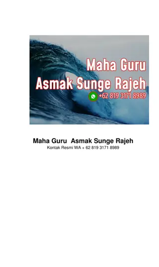 Maha Guru Asmak Sunge Rajeh WA 6281931718989