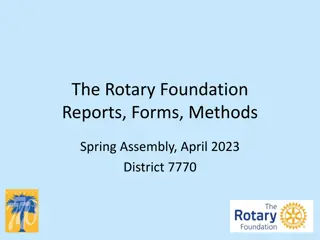 The Rotary Foundation Reports and Forms Overview