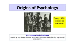 Origins of Psychology: From Wundt to the Emergence of a Science