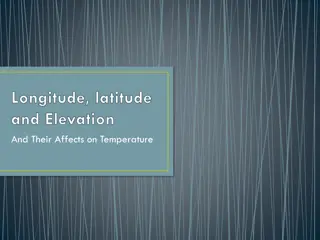 Latitude, Longitude, and Elevation for Weather Prediction