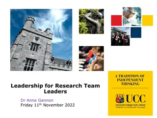 Developing Effective Research Leadership Skills