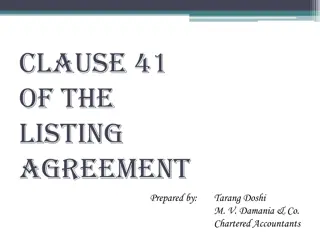 Clause 41 of Listing Agreement