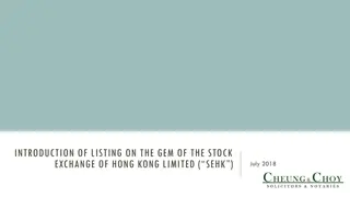 Listing Requirements for Companies on the GEM of the Stock Exchange of Hong Kong Limited