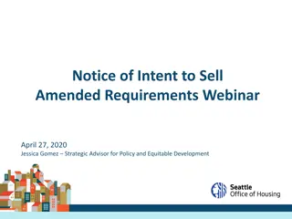 Seattle's Notice of Intent to Sell Ordinance