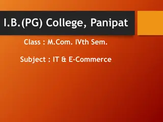 Cloud Computing in IT & E-Commerce for M.Com IVth Sem Students at I.B. PG College, Panipat