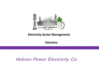 Overview of Hebron Electricity Sector Management and Projects