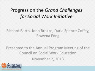 Progress on Grand Challenges for Social Work Initiative 2013