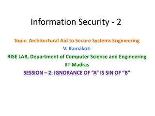 Architectural Aid to Secure Systems Engineering: Understanding the Ignorance of A