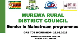 Gender Mainstreaming in Murewa Rural District Council: Budget Allocation and Transformation Plans