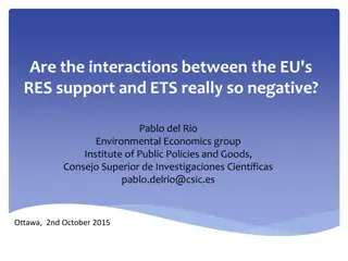 Analysis of Interactions Between EU's RES Support and ETS by Pablo del Rio