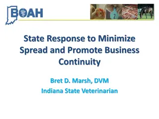 State Response to Minimize Spread and Promote Business Continuity - Bret D. Marsh, DVM