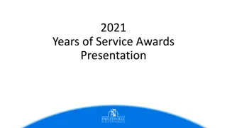 Years of Service Awards Presentation 2021 - Employee Recognition