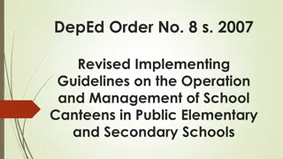 Guidelines for Operating School Canteens in Public Schools