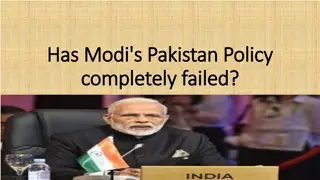 Modi's Pakistan Policy: A Tale of Inconsistencies