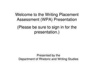 SDSU's Writing Placement Assessment (WPA)