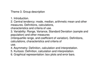 Exploring Measures of Central Tendency and Variability in Statistics