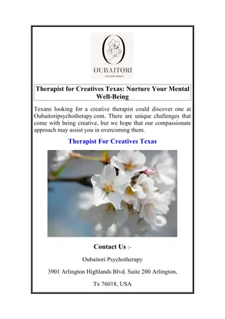 Therapist for Creatives Texas Nurture Your Mental Well-Being