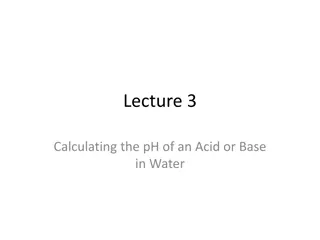 Understanding pH Calculations for Acids and Bases in Water