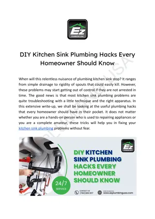 DIY Kitchen Sink Plumbing Hacks Every Homeowner Should Know