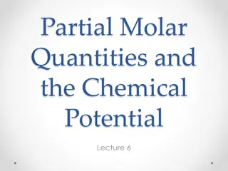 Partial Molar Quantities and Chemical Potential