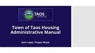 Town of Taos Housing Funding and Activation Overview