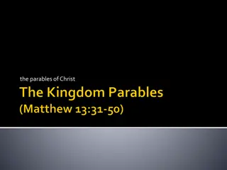 The Parables of Christ and the Kingdom