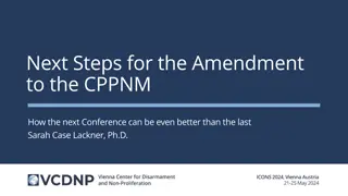 Enhancing the Next Conference for the Amendment to the CPPNM