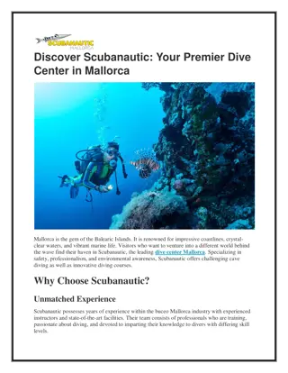 Discover Scubanautic Your Premier Dive Center in Mallorca