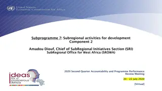 Progress on Subregional Development Activities in West Africa