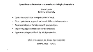 Quasi-Interpolation for Scattered Data in High Dimensions: Methods and Applications