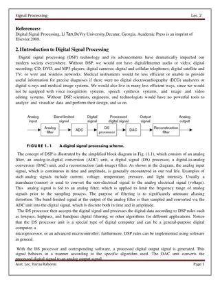 Digital Signal Processing in Modern Society