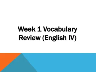 English IV Week 1 Vocabulary Review Images