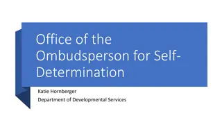 Office of the Ombudsperson for Self-Determination Overview