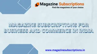 Magazine Subscriptions for Business and Commerce in India