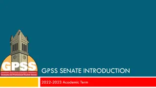 Overview of GPSS Senate for 2022-2023 Academic Term