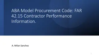 Enhancing Federal Procurement Standards Through Past Performance Documentation