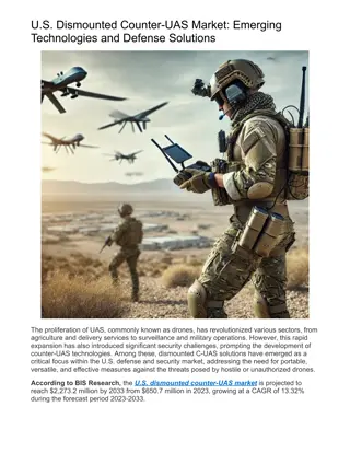 U.S. Dismounted Counter-UAS Market: Emerging Technologies and Defense Solutions