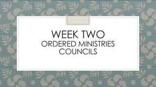 Ordered Ministries: Roles and Responsibilities in Church Governance