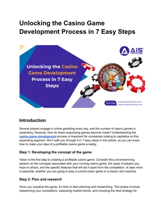 Unlocking the Casino Game Development Process in 7 Easy Steps